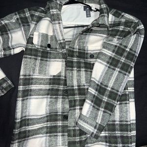 Relaxed Fit Button Up Jacket